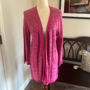 Soft Surroundings Kinsley Cardigan Open Front Purple Small